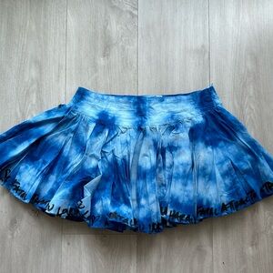 Harajuku Lovers Blue Tie Dye Cotton Skirt Medium